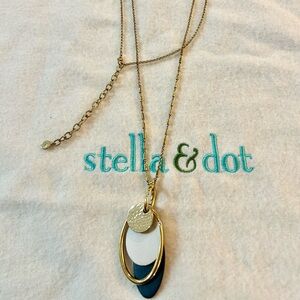 Stella & Dot mixed media long necklace. 
Like new/sample